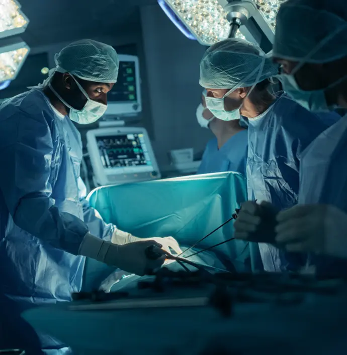 Surgeons operating in OR
